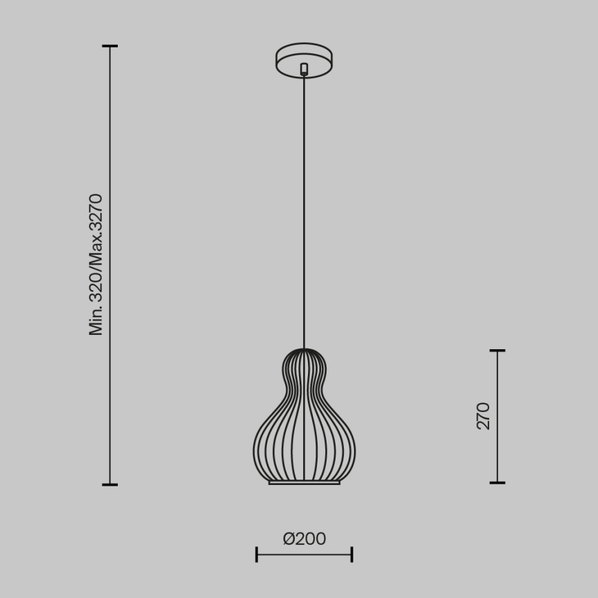 Maytoni MOD192PL-01W - Żyrandol na lince ROOTS 1xE27/40W/230V śr. 20 cm beżowy