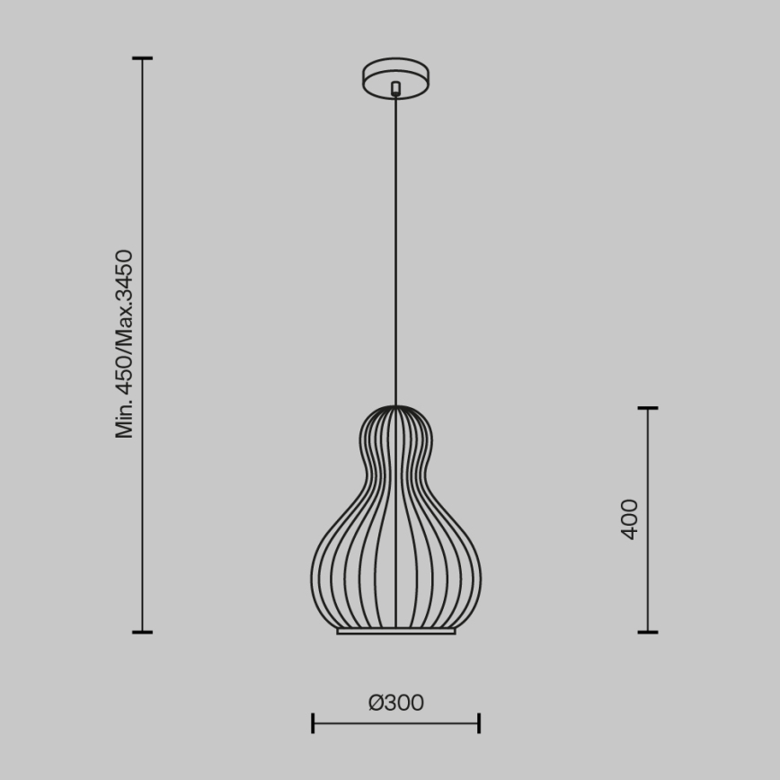 Maytoni MOD192PL-01W1 - Żyrandol na lince ROOTS 1xE27/40W/230V śr. 30 cm beżowy