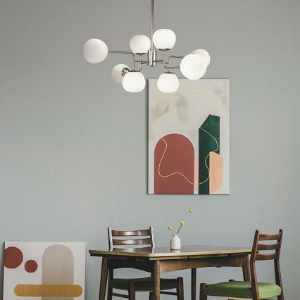 Maytoni MOD221-PL-08-N - Żyrandol na drążku ERICH 8xE14/40W/230V matowy chrom