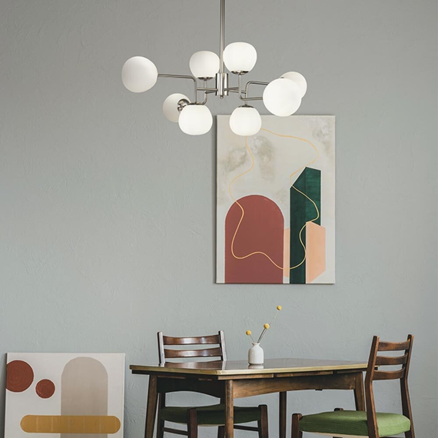 Maytoni MOD221-PL-08-N - Żyrandol na drążku ERICH 8xE14/40W/230V matowy chrom