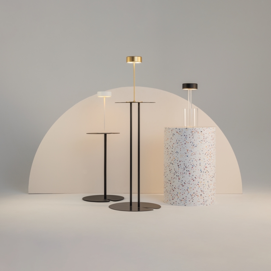Maytoni MOD229TL-L3B3K1 - LED przenośna lampka stołowa z regulacją jasności, ładowalna LED/3W/5V 2200-4000K 2000 mAh czarna/przezroczysta