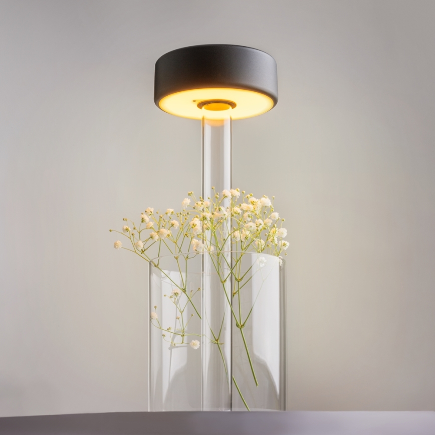 Maytoni MOD229TL-L3B3K1 - LED Ściemn. akumulatorowa przenośna Lampa stołowa LED/3W/5V 2200-4000K czarne/przezroczysty