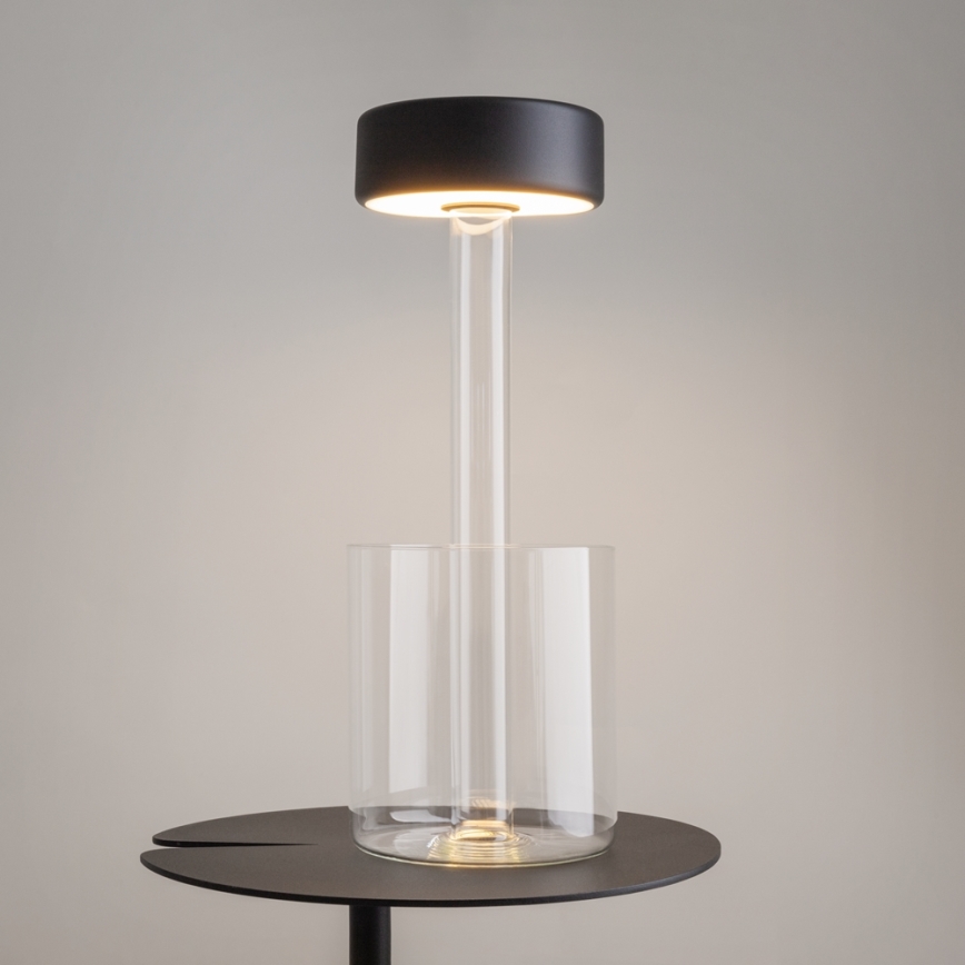 Maytoni MOD229TL-L3B3K1 - LED Ściemn. akumulatorowa przenośna Lampa stołowa LED/3W/5V 2200-4000K czarne/przezroczysty