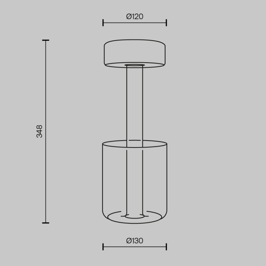 Maytoni MOD229TL-L3B3K3 - LED przenośna lampka stołowa z regulacją jasności, ładowalna LED/3W/5V 2200-4000K 2000 mAh czarno-szara