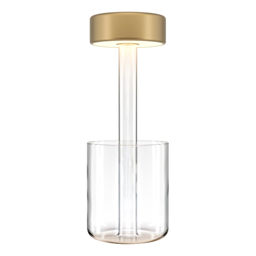 Maytoni MOD229TL-L3G3K1 - LED Ściemn. akumulatorowa przenośna Lampa stołowa LED/3W/5V 2200-4000K zl./przezroczysty