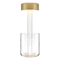 Maytoni MOD229TL-L3G3K1 - LED Ściemnialna akumulatorowa przenośna lampa stołowa LED/3W/5V 2200-4000K 2000 mAh złoty/przezroczysty
