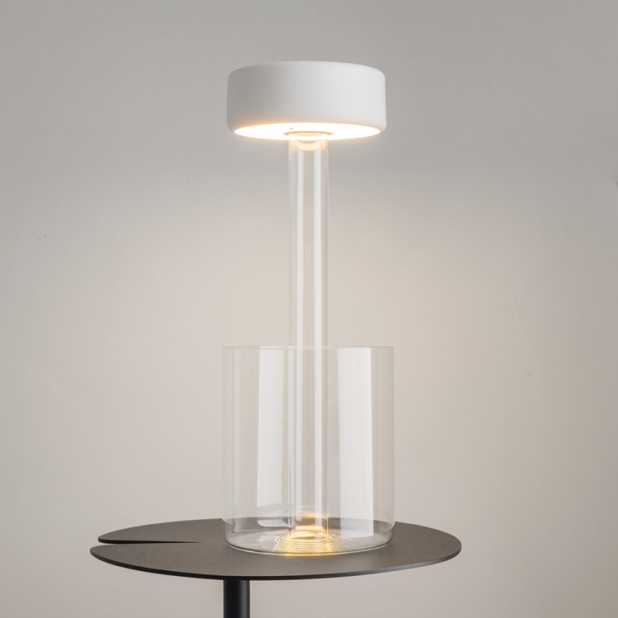Maytoni MOD229TL-L3W3K1 - LED Ściemnialna ładowalna przenośna lampa stołowa LED/3W/5V 2200-4000K biały/przezroczysty