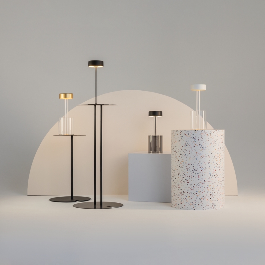 Maytoni MOD229TL-L3W3K1 - LED Ściemnialna ładowalna przenośna lampa stołowa LED/3W/5V 2200-4000K biały/przezroczysty