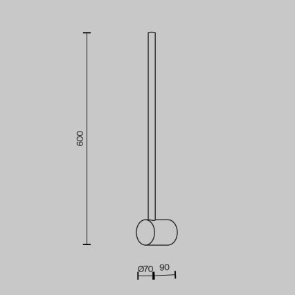 Maytoni MOD237WL-L6BS3K - LED Kinkiet LIGHT STICK LED/7W/230V 3000K złoty