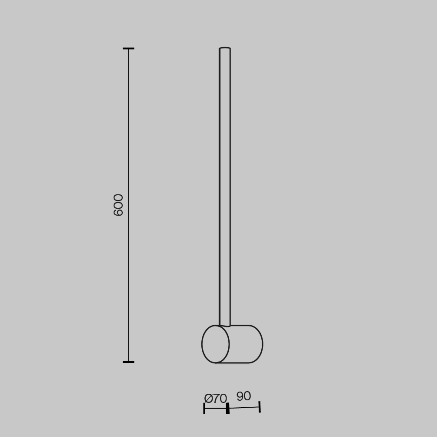 Maytoni MOD237WL-L6BS3K - LED Kinkiet LIGHT STICK LED/7W/230V 3000K złoty