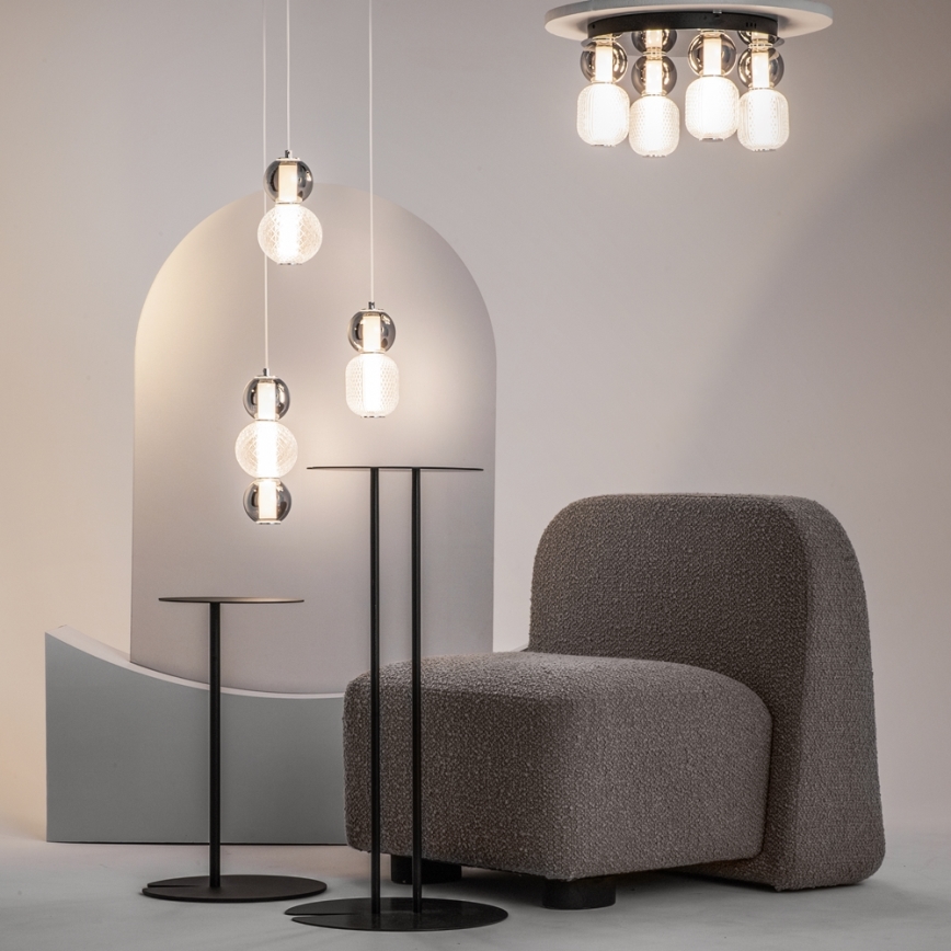 Maytoni MOD273CL-L60CH3K - LED Plafon DROP 4xLED/15W/230V śr. 43 cm chrom błyszczący