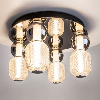 Maytoni MOD273CL-L60CH3K - LED Plafon DROP 4xLED/15W/230V śr. 43 cm chrom błyszczący
