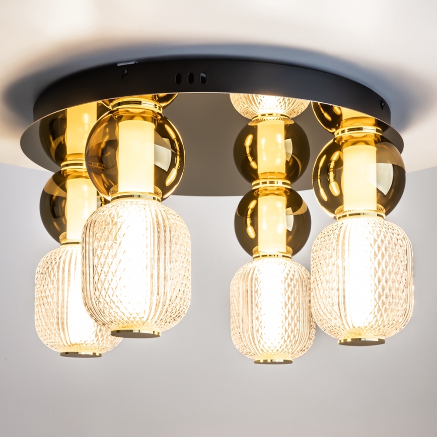 Maytoni MOD273CL-L60G3K - LED Plafon DROP 4xLED/15W/230V śr. 43 cm złoty