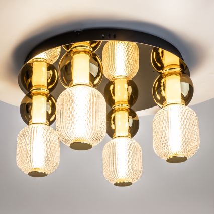 Maytoni MOD273CL-L60G3K - LED Plafon DROP 4xLED/15W/230V śr. 43 cm złoty