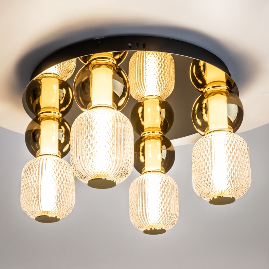 Maytoni MOD273CL-L60G3K - LED Plafon DROP 4xLED/15W/230V śr. 43 cm złoty