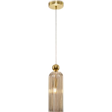 Maytoni MOD302PL-01CG - Żyrandol na lince ANTIC 1xE14/40W/230V złoty/beżowy