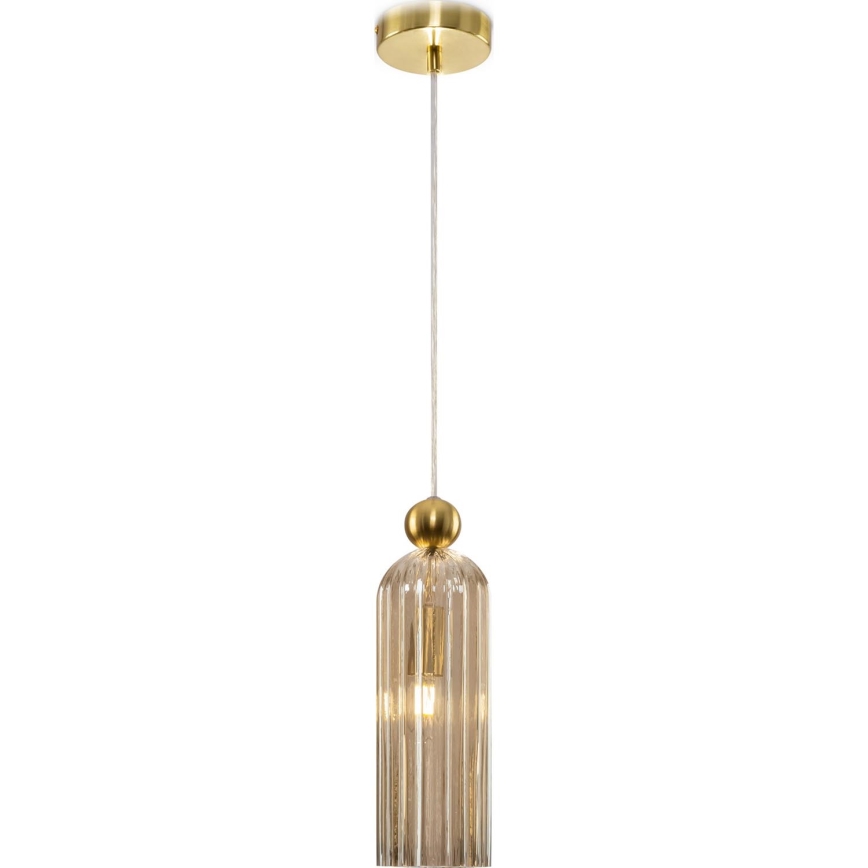 Maytoni MOD302PL-01CG - Żyrandol na lince ANTIC 1xE14/40W/230V złoty/beżowy