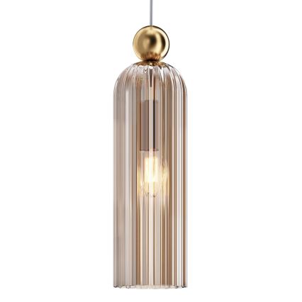 Maytoni MOD302PL-01CG - Żyrandol na lince ANTIC 1xE14/40W/230V złoty/beżowy