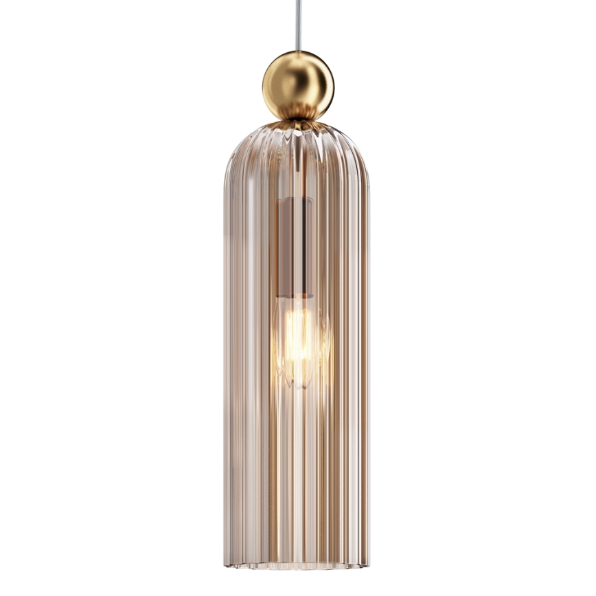 Maytoni MOD302PL-01CG - Żyrandol na lince ANTIC 1xE14/40W/230V złoty/beżowy
