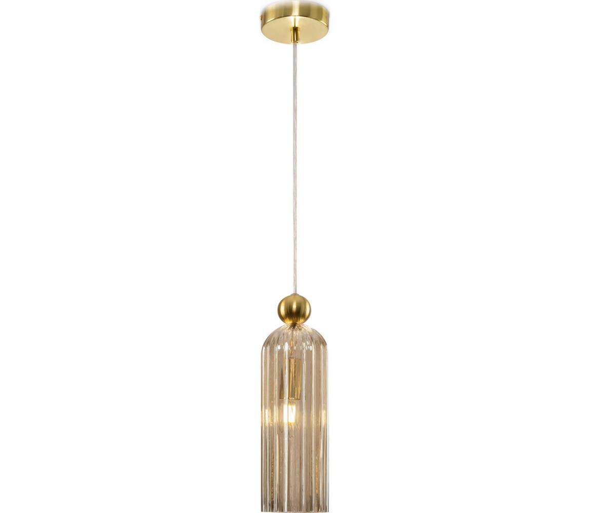 Maytoni MOD302PL-01CG - Żyrandol na lince ANTIC 1xE14/40W/230V złoty/beżowy