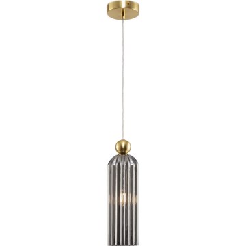 Maytoni MOD302PL-01GR - Żyrandol na lince ANTIC 1xE14/40W/230V złoty/szary