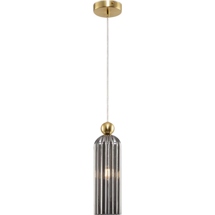 Maytoni MOD302PL-01GR - Żyrandol na lince ANTIC 1xE14/40W/230V złoty/szary