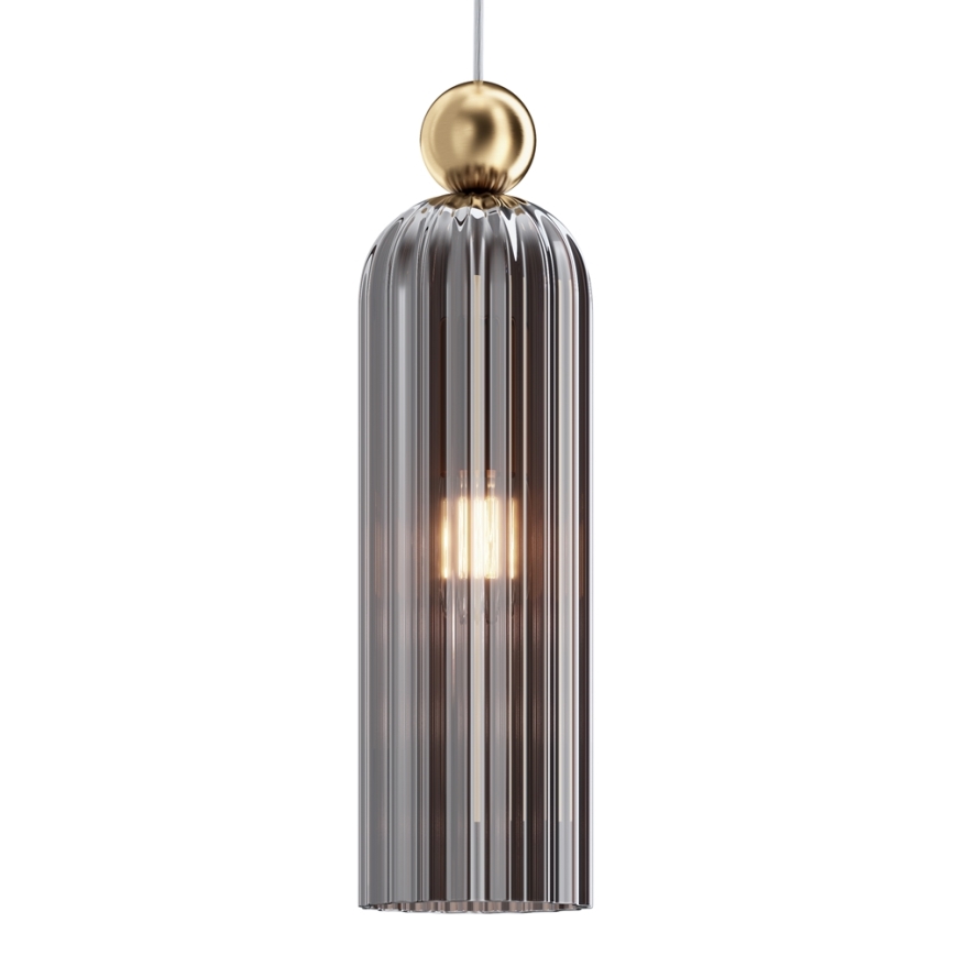 Maytoni MOD302PL-01GR - Żyrandol na lince ANTIC 1xE14/40W/230V złoty/szary
