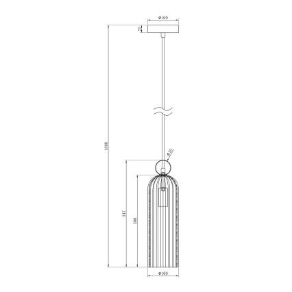 Maytoni MOD302PL-01GR - Żyrandol na lince ANTIC 1xE14/40W/230V złoty/szary