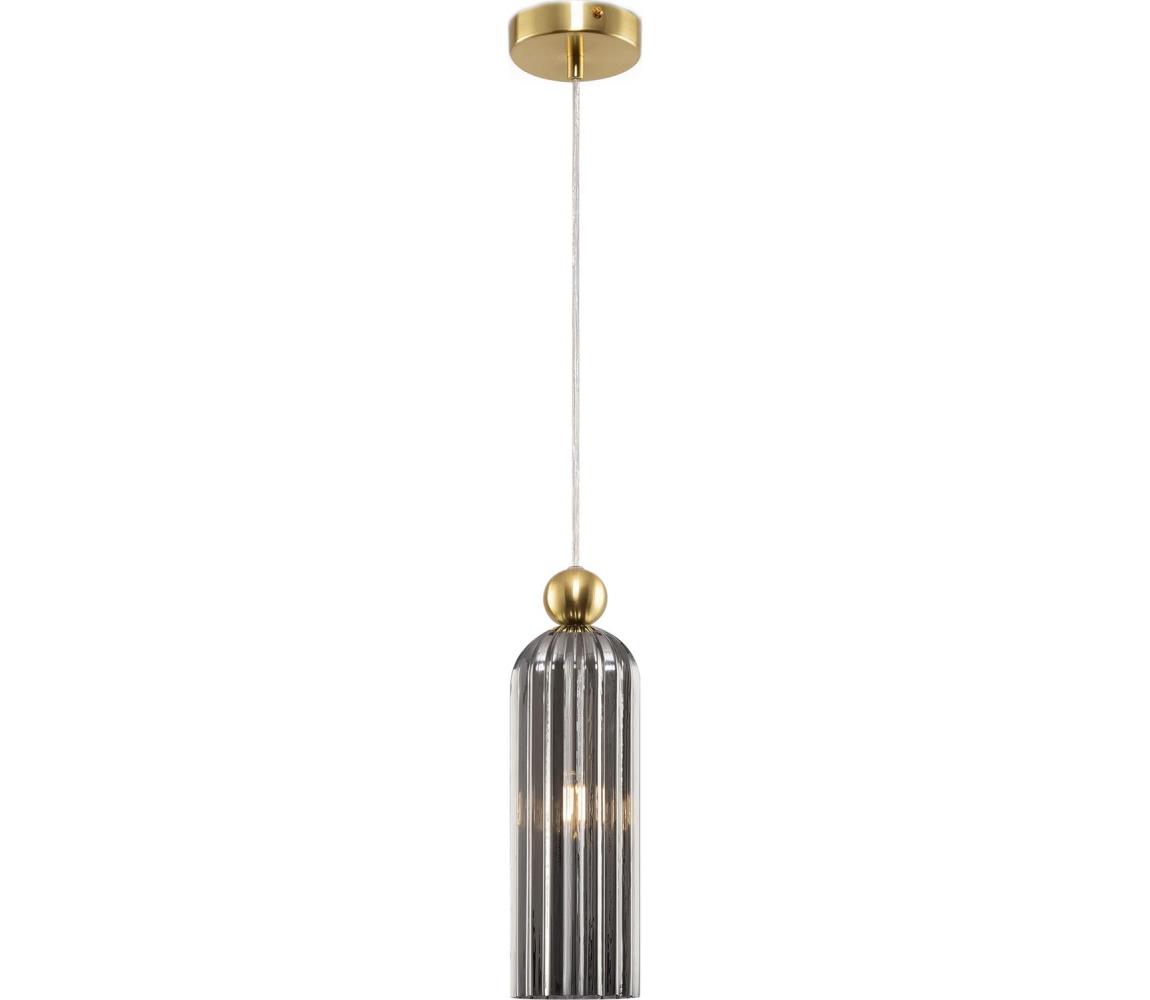Maytoni MOD302PL-01GR - Żyrandol na lince ANTIC 1xE14/40W/230V złoty/szary