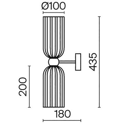 Maytoni MOD302WL-02CG - Kinkiet ANTIC 2xE14/40W/230V złoty/beżowy