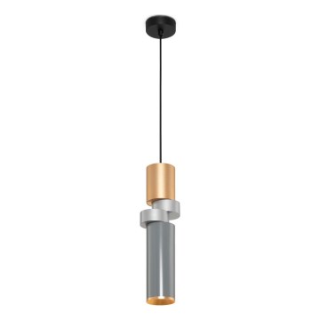 Maytoni MOD303PL-01CFL3 - Żyrandol na lince PALETTE 1xGU10/40W/230V złoty/szary
