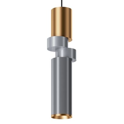 Maytoni MOD303PL-01CFL3 - Żyrandol na lince PALETTE 1xGU10/40W/230V złoty/szary
