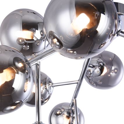 Maytoni MOD545PL-12CH - Żyrandol natynkowy DALLAS 12xG9/28W/230V chrom błyszczący