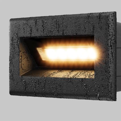 Maytoni O045SL-L3B3K - LED zewnętrzna wbudowana lampa BOSCA LED/3W/230V 3000K IP65 czarny