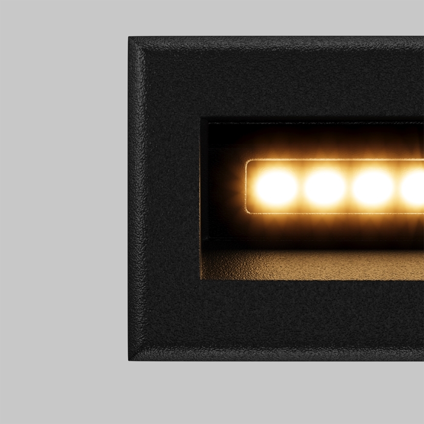 Maytoni O045SL-L3B3K - LED zewnętrzna wbudowana lampa BOSCA LED/3W/230V 3000K IP65 czarny