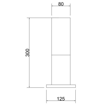 Maytoni O418FL-01B - Lampa zewnętrzna WILLIS 1xE27/60W/230V 30 cm IP54 czarny