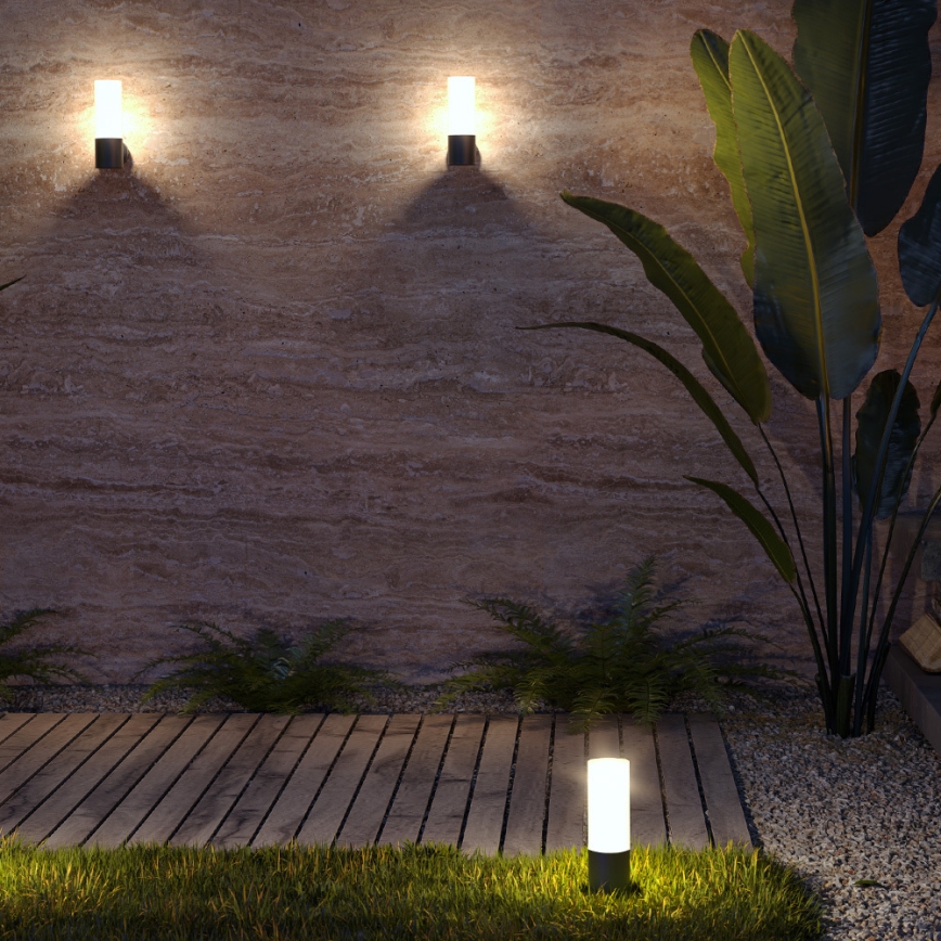 Maytoni O418FL-01GR - Lampa zewnętrzna WILLIS 1xE27/60W/230V 30 cm IP54 antracyt
