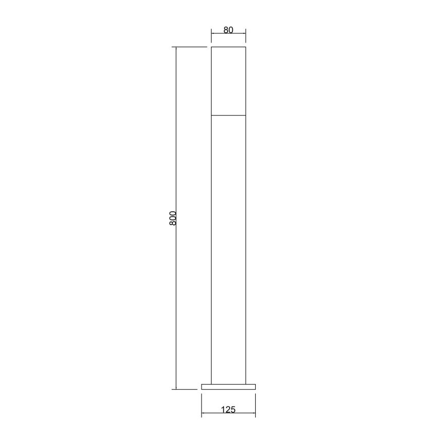 Maytoni O418FL-01GR1 - Lampa zewnętrzna WILLIS 1xE27/60W/230V 80 cm IP54 antracyt