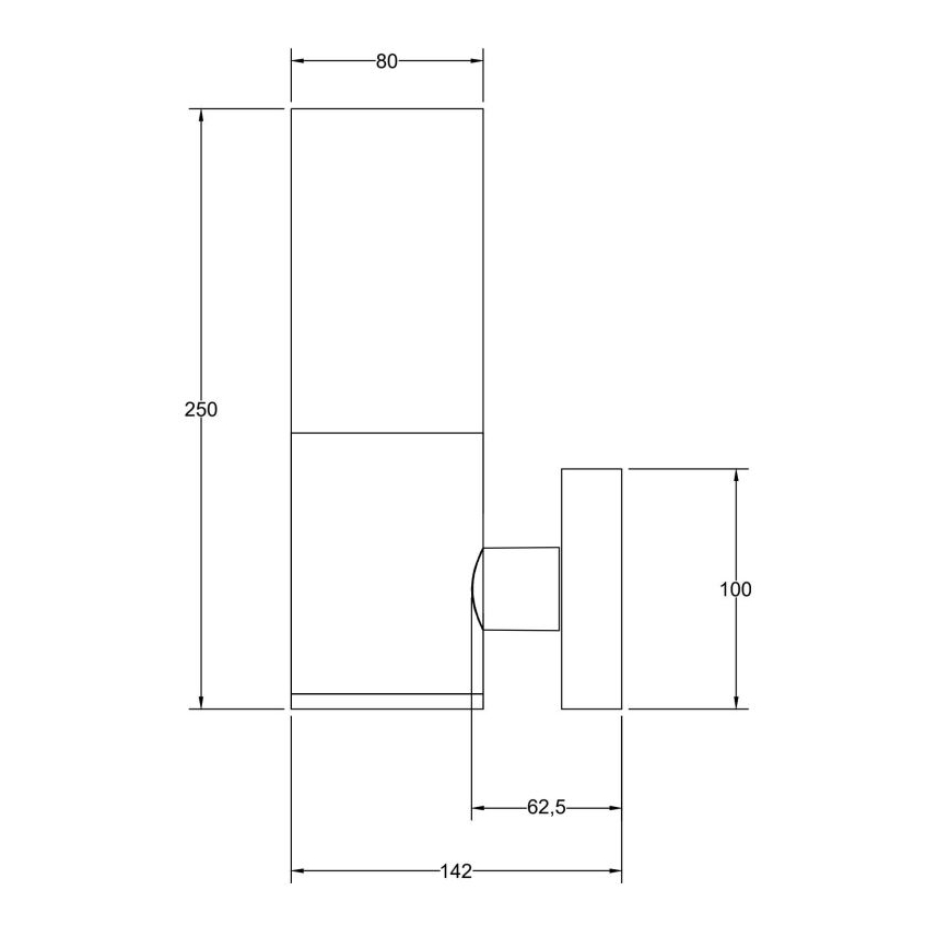 Maytoni O418WL-01B - Kinkiet zewnętrzny WILLIS 1xE27/60W/230V IP54 czarny