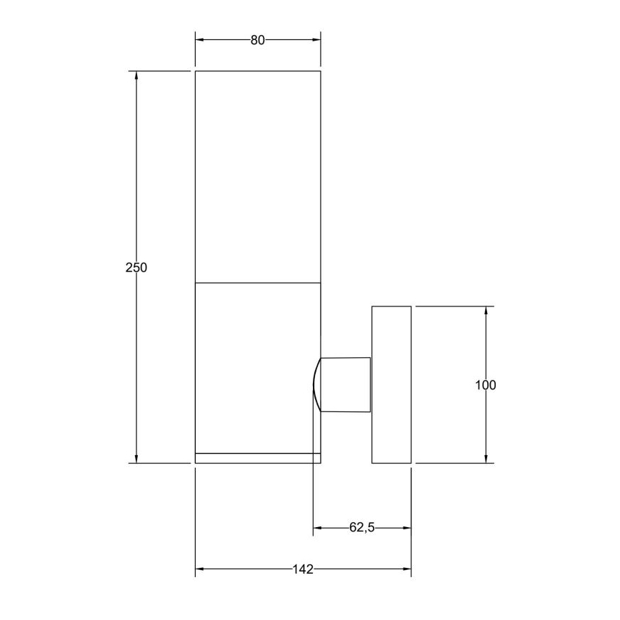 Maytoni O418WL-01GR - Kinkiet zewnętrzny WILLIS 1xE27/60W/230V IP54 antracyt