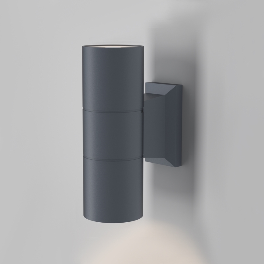 Maytoni O574WL-02GR - Kinkiet zewnętrzny BOWERY 2xGU10/50W/230V IP54 antracyt