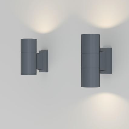 Maytoni O574WL-02GR - Kinkiet zewnętrzny BOWERY 2xGU10/50W/230V IP54 antracyt