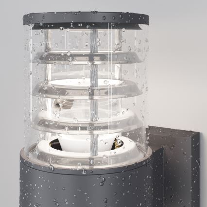 Maytoni O576WL-02GR - Kinkiet zewnętrzny BRONX 2xE27/60W/230V IP54 antracyt