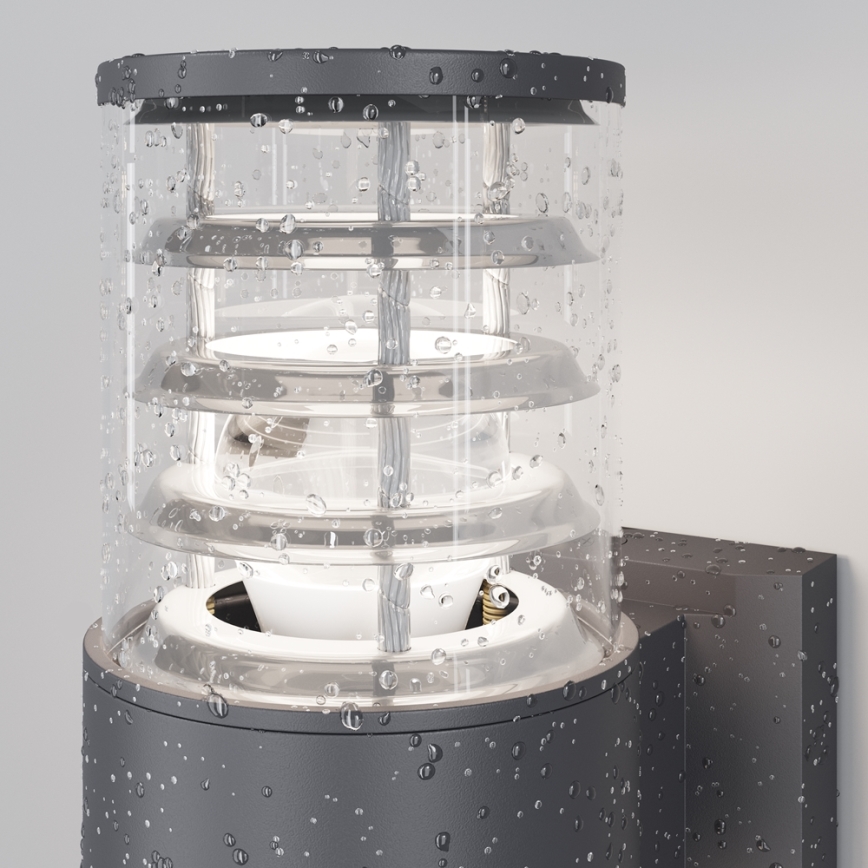 Maytoni O576WL-02GR - Kinkiet zewnętrzny BRONX 2xE27/60W/230V IP54 antracyt
