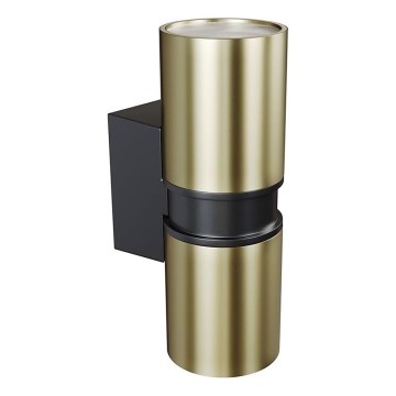 Maytoni O582WL-02BS - Kinkiet zewnętrzny BOWERY 2xGU10/50W/230V IP54 mosiądz