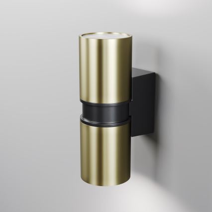 Maytoni O582WL-02BS - Kinkiet zewnętrzny BOWERY 2xGU10/50W/230V IP54 mosiądz
