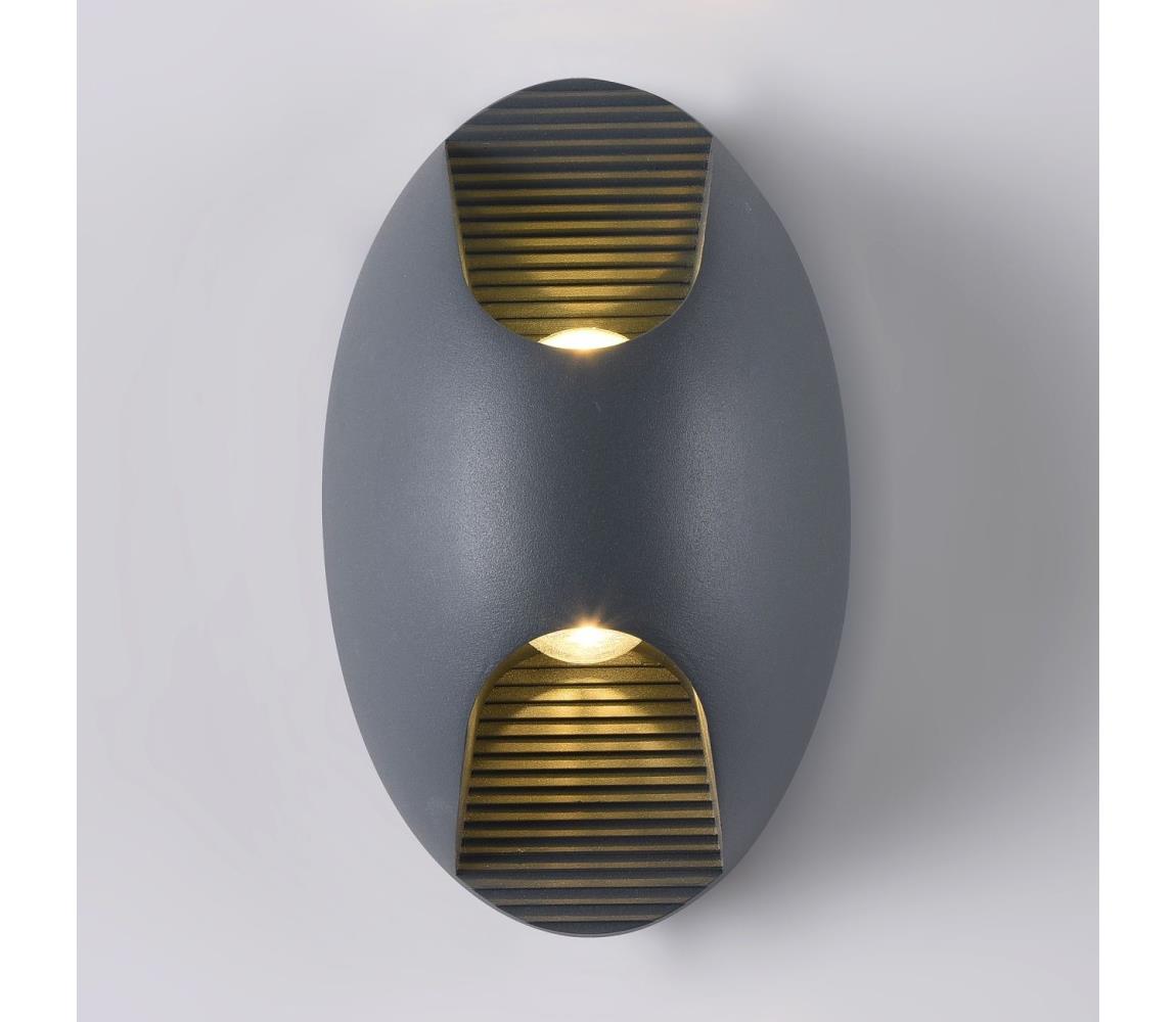Maytoni O594WL-L6GR - LED Kinkiet zewnętrzny TIMES 6W/230V IP65 antracyt