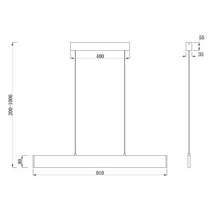 Maytoni P010PL-L23G3K - LED Żyrandol na lince STEP LED/23W/230V 3000K 91 cm złoty