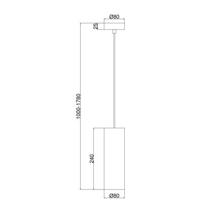 Maytoni P011PL-01CH - Żyrandol na lince GIOIA 1xE14/40W/230V czarny