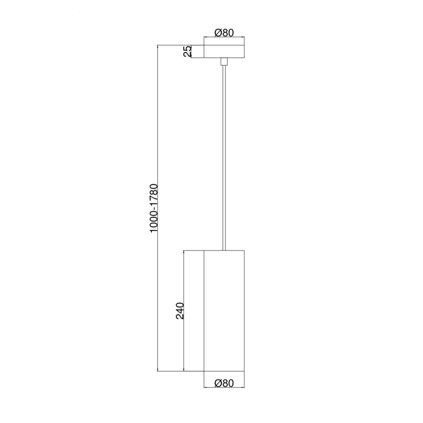 Maytoni P011PL-01CH - Żyrandol na lince GIOIA 1xE14/40W/230V czarny